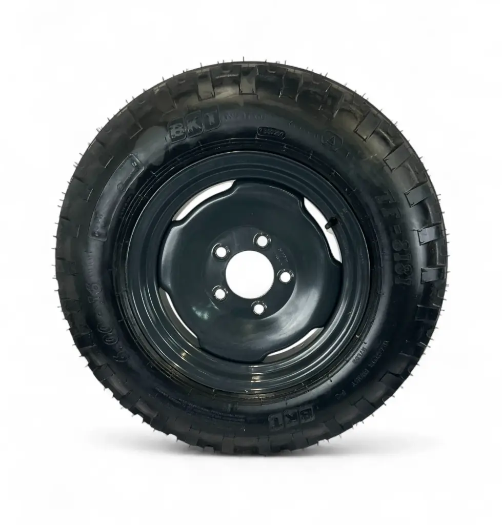 Roue lignée gauche avec pneu BKT 16" et jante Bout Essieu SF 505F