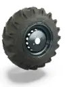 Roue arrière gauche avec pneu BKT 15,3" et jante 4 points