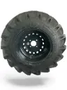 Roue arrière droite avec pneu BKT 15,3" et jante 4 points